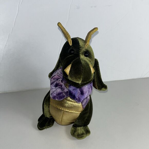 Douglas Green Dragon Plush Stuffed Animal, Sparkled And Mystical 7” - Picture 1 of 6